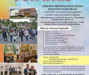 ÓVODAI BEIRATKOZÁS 2026.